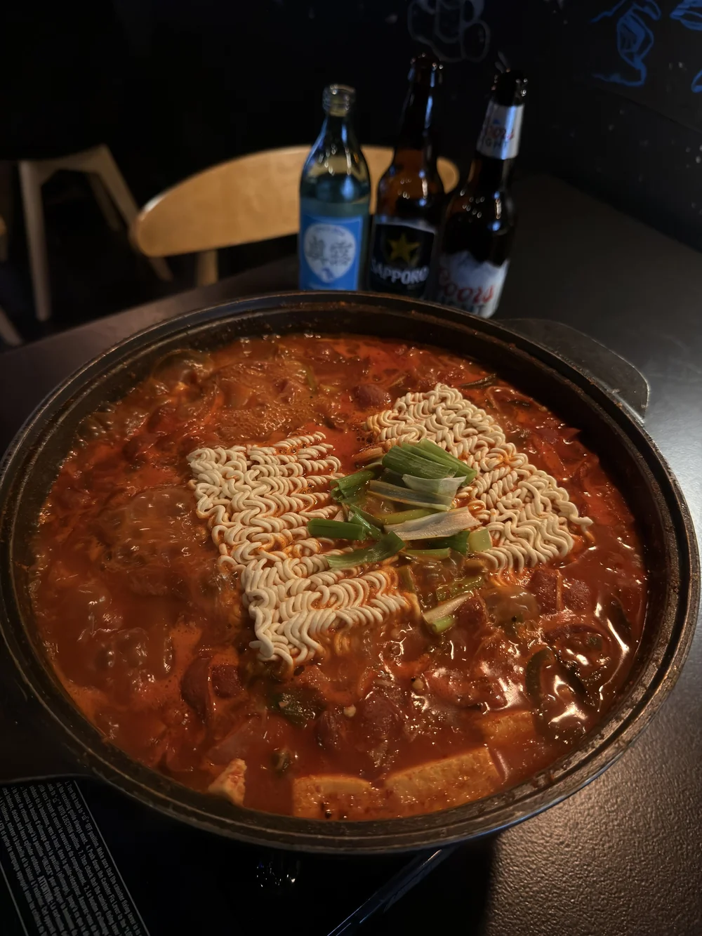 Army stew with soju